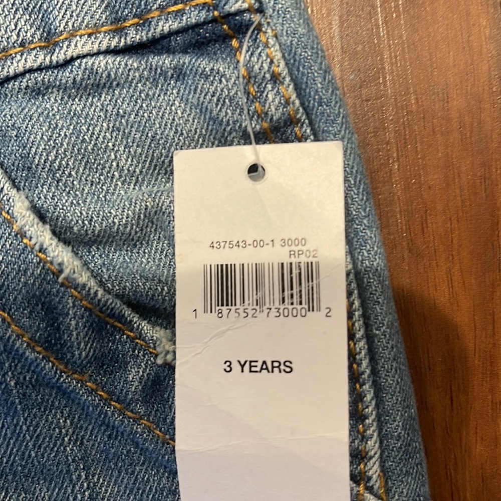 GAP Kids , Girl’s Denim Shortalls with Medium Wash - Picture 4 of 4